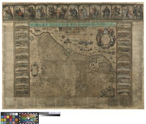 Wandkaart van de Nederlanden, Willem Blaeu door Willem Janszoon Blaeu